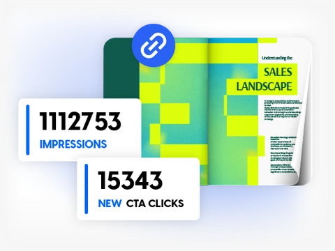 A sales one-pager edited in Flipsnack and republished on the same link