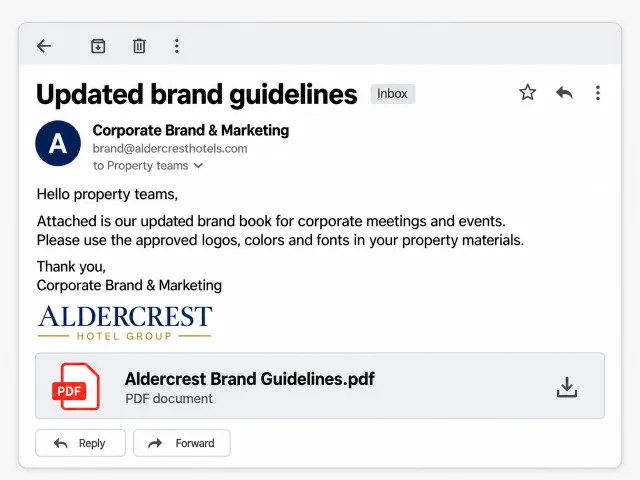 Three versions of the same property one-pager side by side, each off brand in a different way