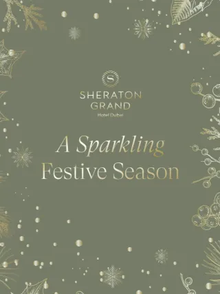 Cover of the festive brochure by Sheraton Grand Hotel, Dubai