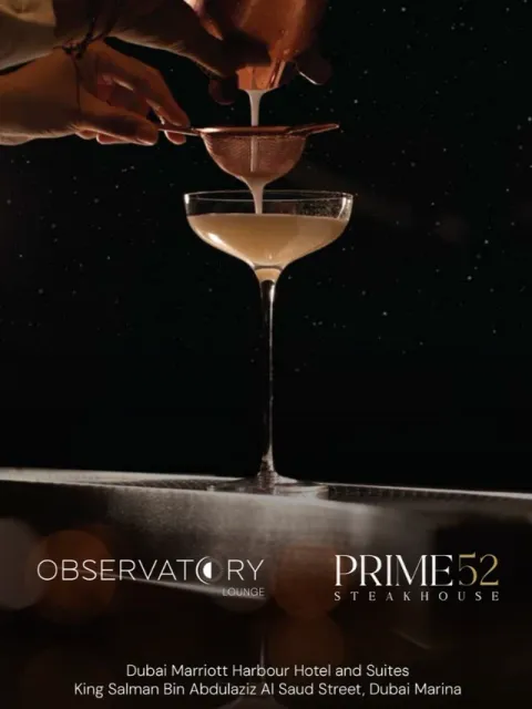 Dubai Marriott Harbour Observatory and Prime52 brochure cover