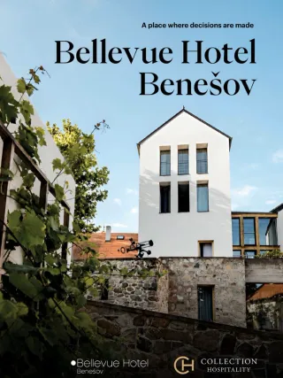 Cover of the corporate events brochure by Bellevue Hotel Benešov