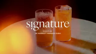 Cover of the events brochure by JW Marriott Marquis Dubai
