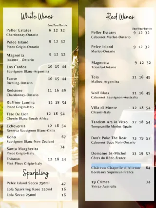 Cover of the wine menu by Spencer Hotel