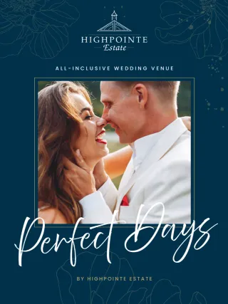 Cover of the wedding brochure by Highpointe Estate