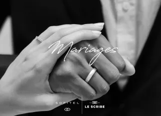 Cover of the wedding brochure by Sofitel Le Scribe Paris Opéra