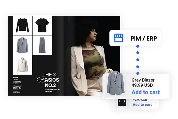 Product catalogs with PIM/ERP integration offered by Flipsnack