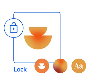 Logo, brand colors locked for ensured brand consistency