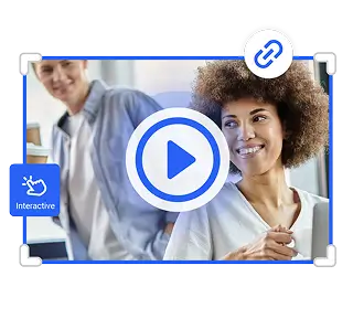 Multiple interactions presented such as video, link, slideshow