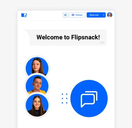 Flipsnack’s support team in chat box